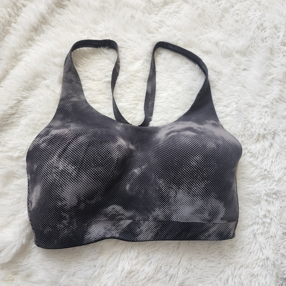 Athleta structured tie dye racerback sports bra size 34DD